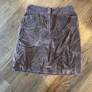 Talbots Petites Brown Corduroy Cord Skirt 6P EUC Stretch